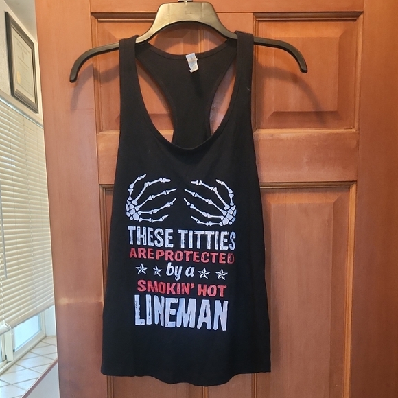 Linewife Linemans Razor Back Tank Top - Picture 1 of 3